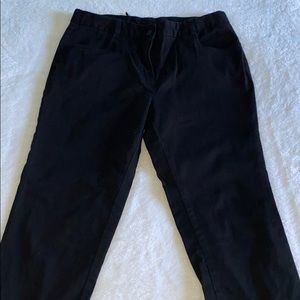 Black Straight Leg Uniform Pants